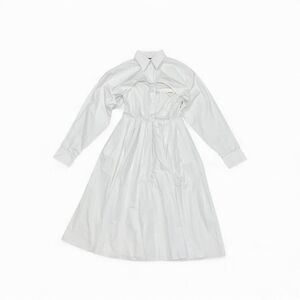 Prada Dress Cotton White Poplin Dress Triangle Logo Shirt